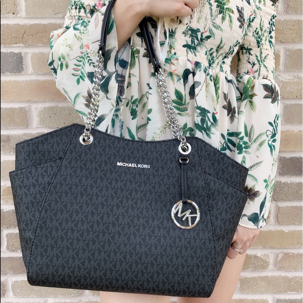 SALE‼️‼️ Michael Kors Large Tote Black MK - Picture 5 of 6